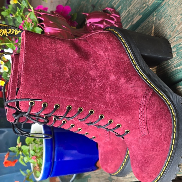 Reserved for @sophiestines Dr. Martens Velvet Lace-Up Boots ✨ - Picture 6 of 7